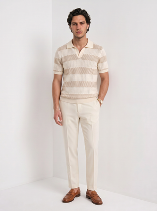 Camisa Polo de Tejido Waffle