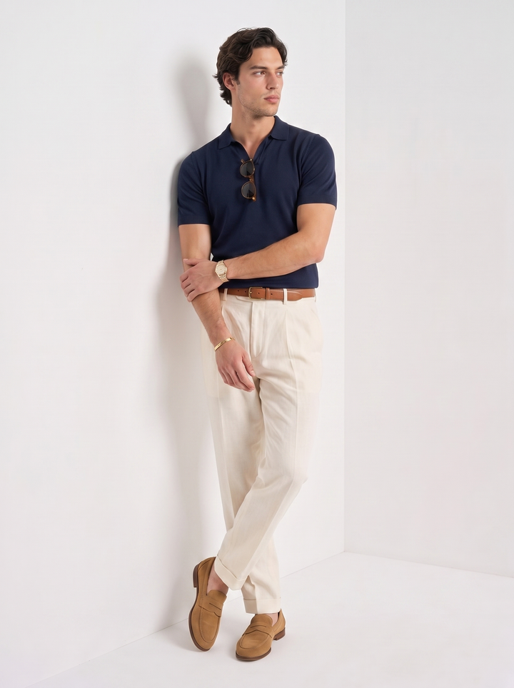 Camiseta Polo de Algodón Fino