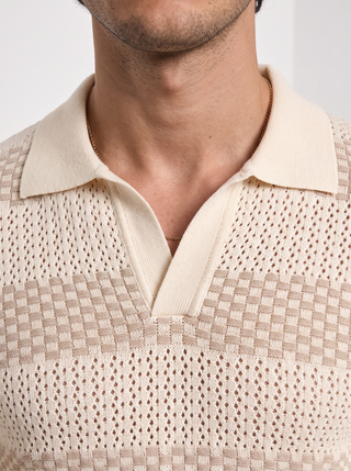 Camisa Polo de Tejido Waffle