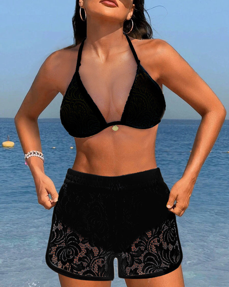 Sofía™ | Elegante bikini de encaje liso