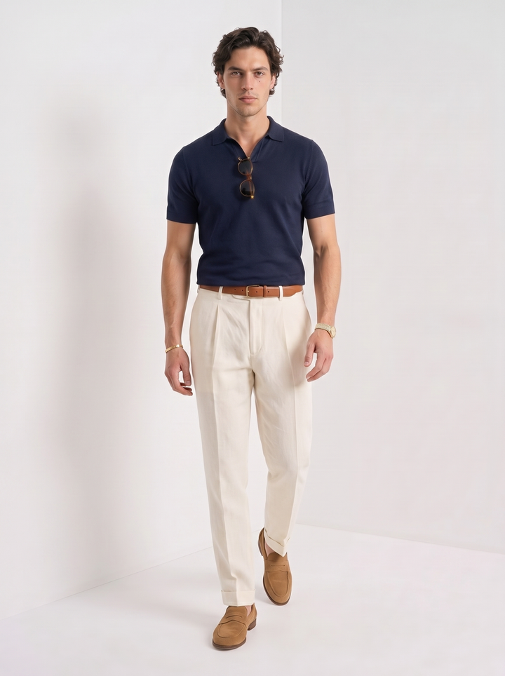 Camiseta Polo de Algodón Fino