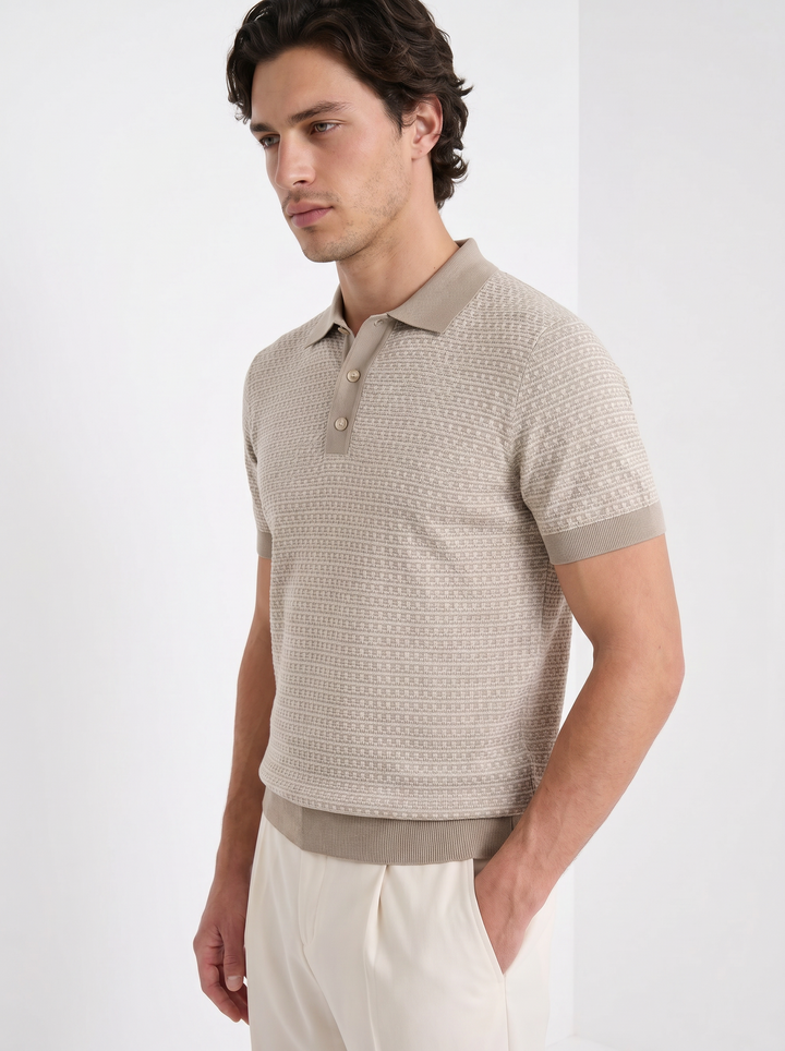Camiseta Polo de Cuello en V Ligera