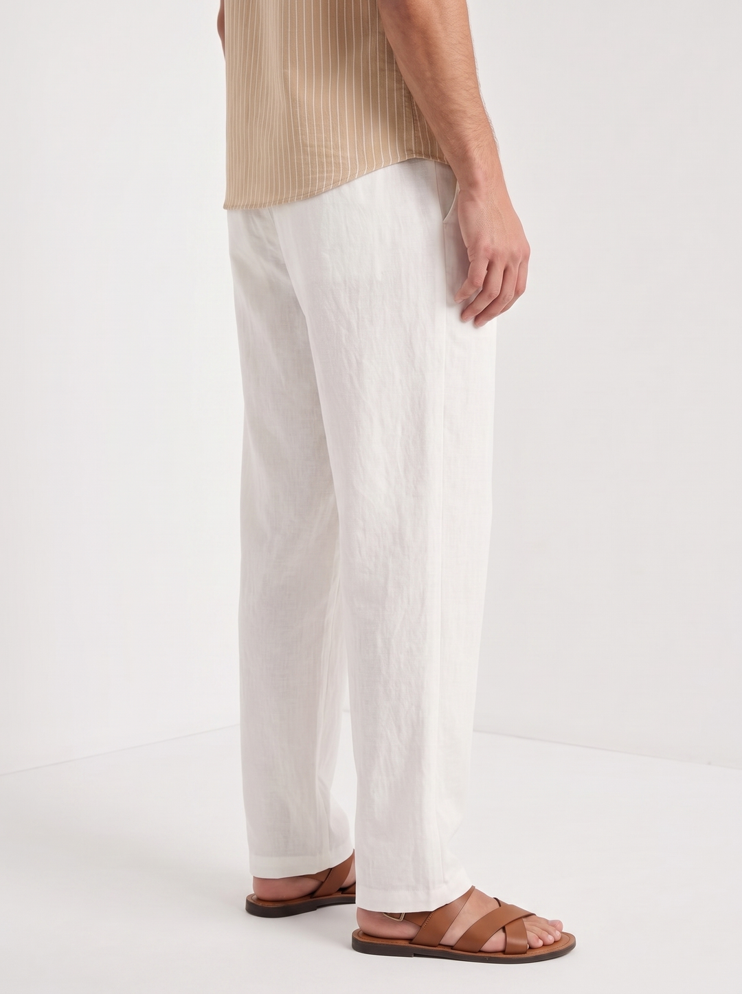 Pantalones de Lino con Cordón