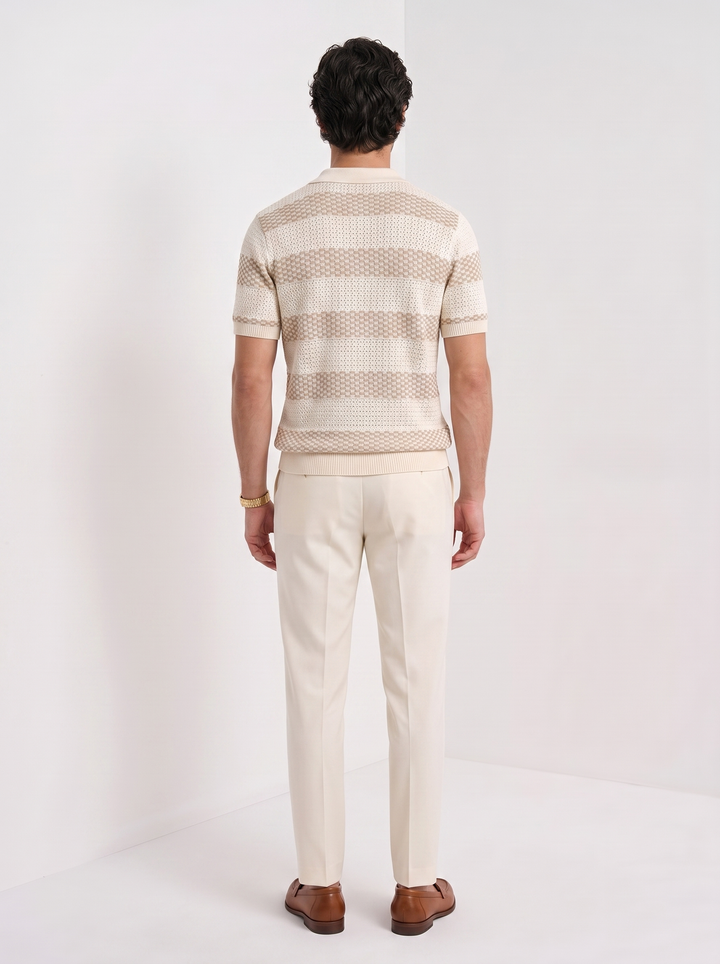 Camisa Polo de Tejido Waffle
