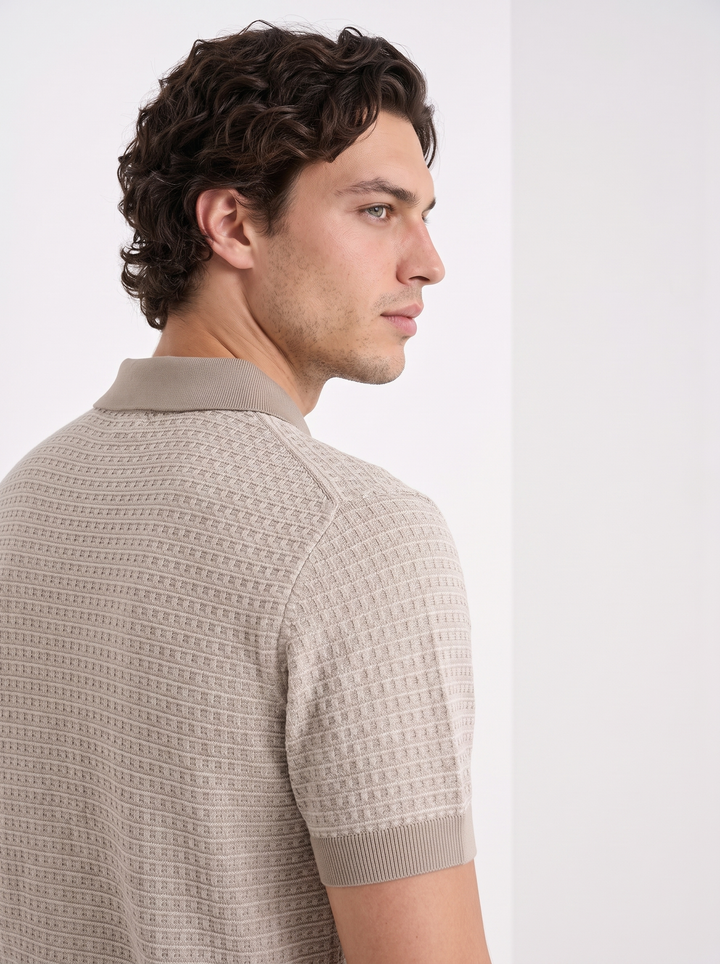 Camiseta Polo de Cuello en V Ligera
