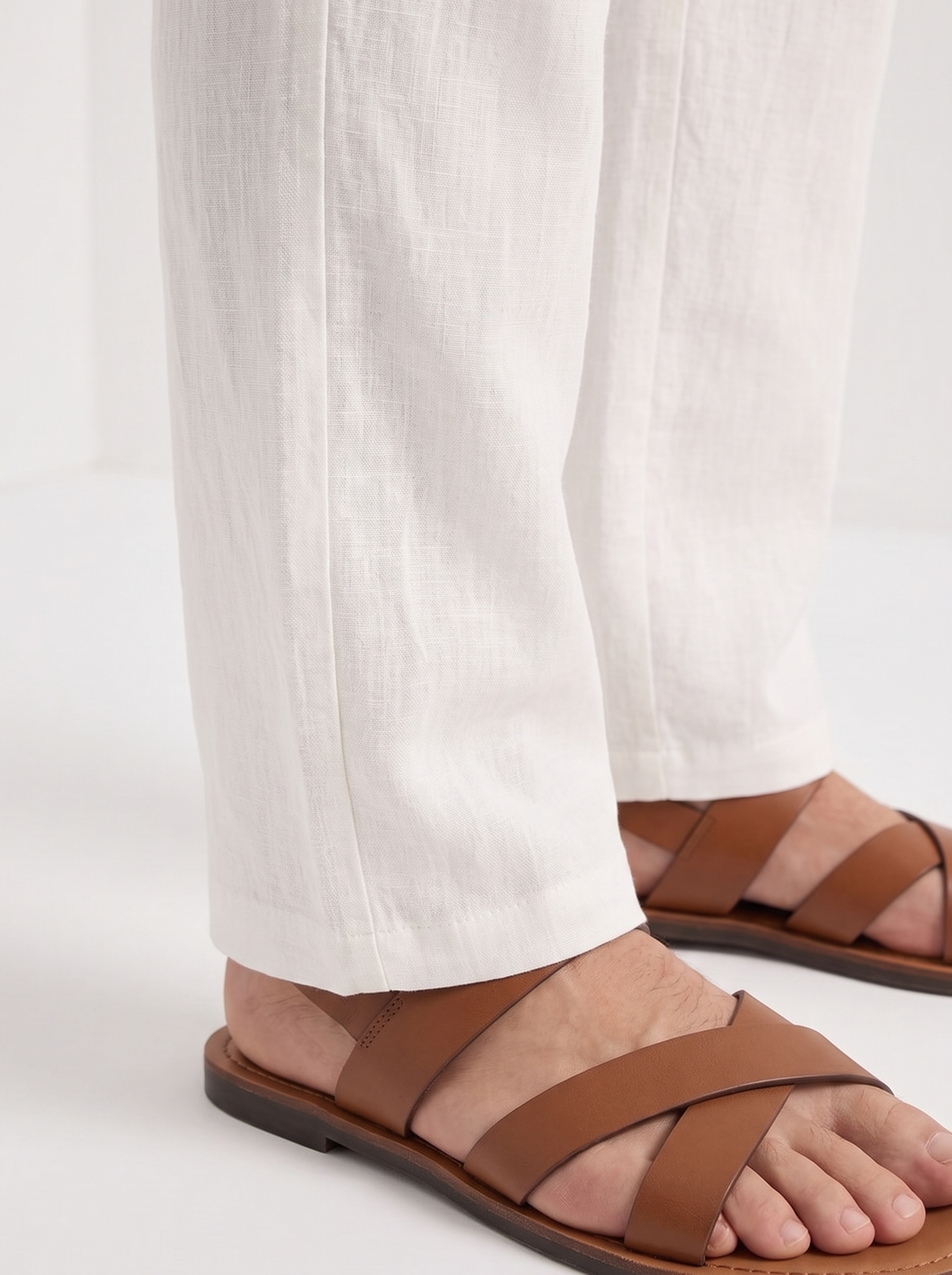 Pantalones de Lino con Cordón