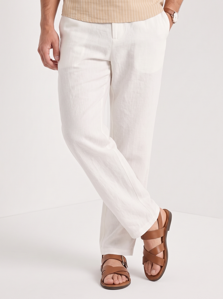 Pantalones de Lino con Cordón