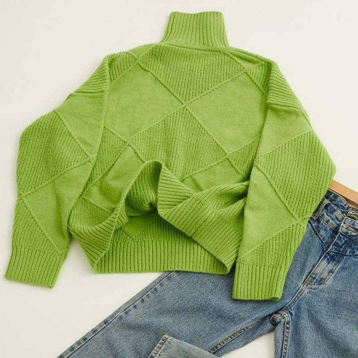 Suéter De Tricot De Color Sólido