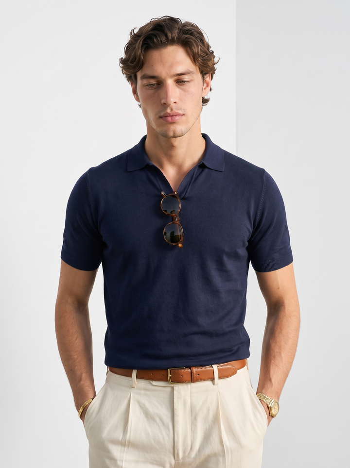 Camiseta Polo de Algodón Fino