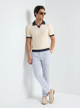 Polo de Punto con Diamantes Old Money