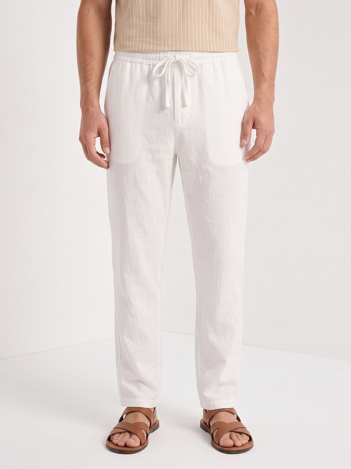 Pantalones de Lino con Cordón