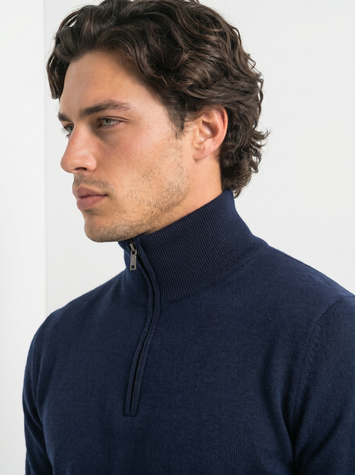 Suéter Elegante de Cuello 1/4