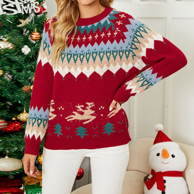 Suéter Tricotado Casual de Navidad