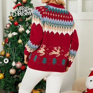 Suéter Tricotado Casual de Navidad