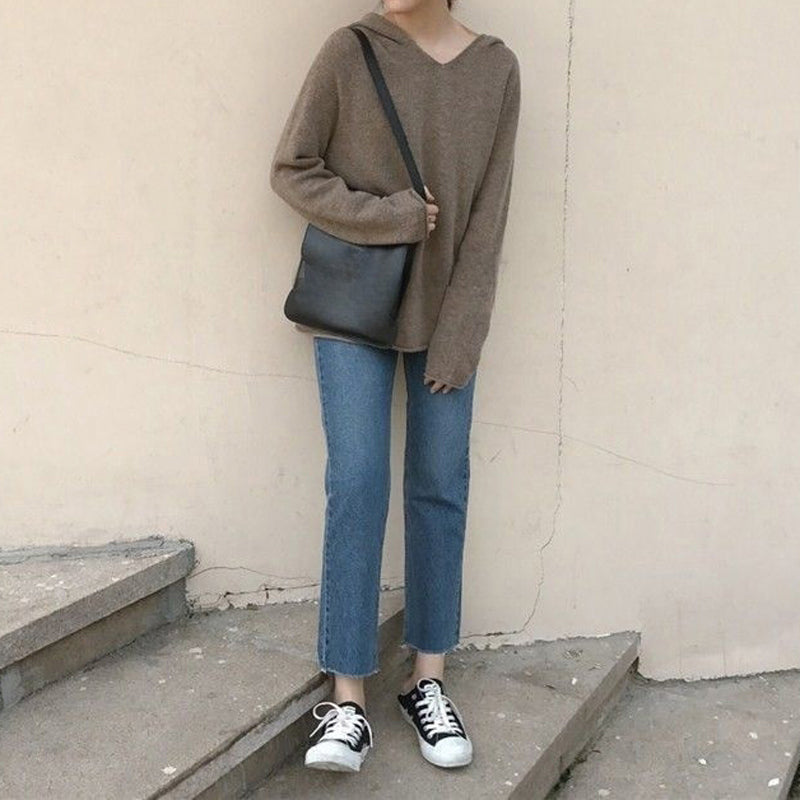 Sudadera Con Capucha De Color Sólido