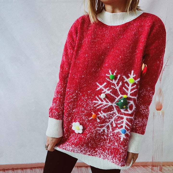 Conjunto de Dos Piezas: Suéter y Bufanda de Navidad