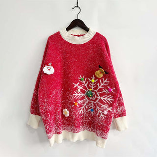 Conjunto de Dos Piezas: Suéter y Bufanda de Navidad