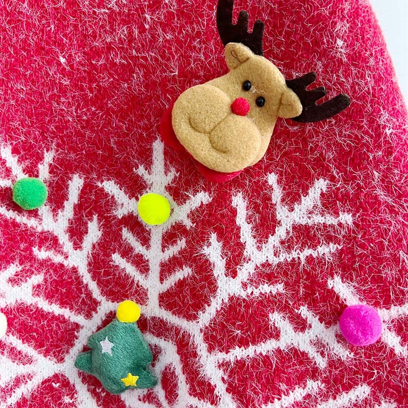 Conjunto de Dos Piezas: Suéter y Bufanda de Navidad