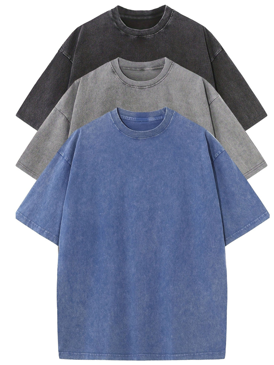 Elvoria | Conjunto de Camisetas de Algodón Esenciales Oversized – Paquete de 3