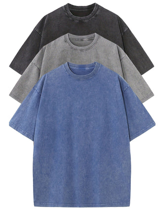 Elvoria | Conjunto de Camisetas de Algodón Esenciales Oversized – Paquete de 3