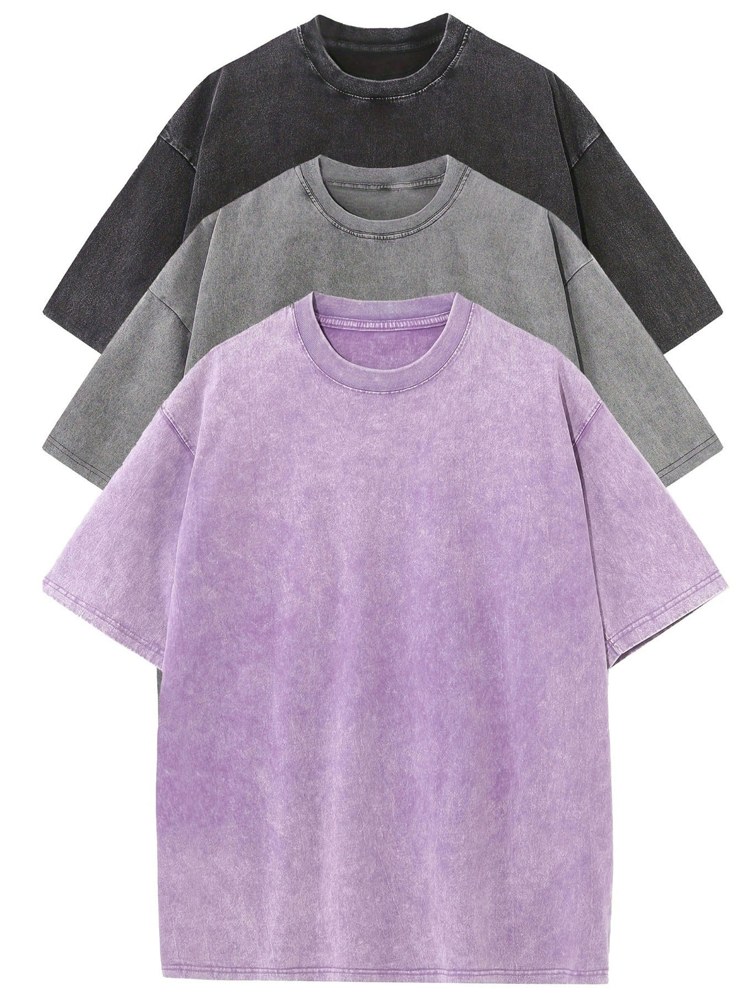 Elvoria | Conjunto de Camisetas de Algodón Esenciales Oversized – Paquete de 3