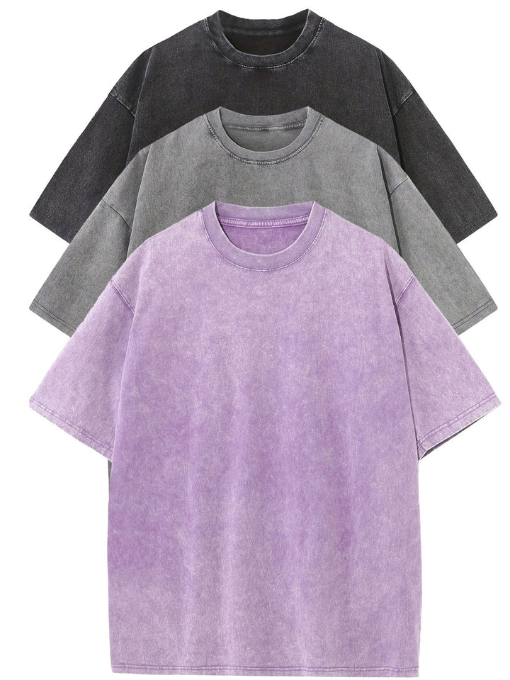 Elvoria | Conjunto de Camisetas de Algodón Esenciales Oversized – Paquete de 3