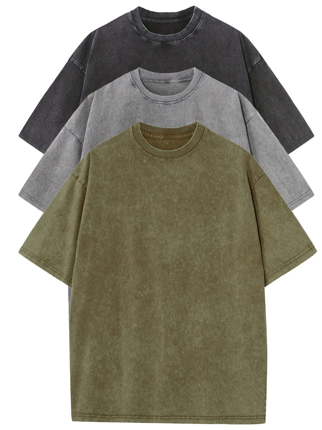 Elvoria | Conjunto de Camisetas de Algodón Esenciales Oversized – Paquete de 3