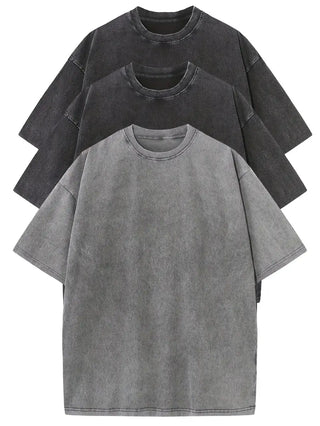 Elvoria | Conjunto de Camisetas de Algodón Esenciales Oversized – Paquete de 3