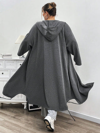 Chaqueta con capucha y bolsillos con cierre de cremallera, talla cómoda, adecuada para otoño/invierno