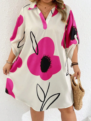 Vestido casual largo con estampado floral, atuendo de vacaciones