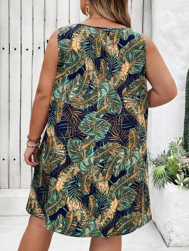 Vestido de verano bohemio con estampado tropical, talla cómoda, para vacaciones en la playa, vestido de playa, outfit boho, ropa curvy para mujer, esenciales de playa, vestido para graduación, té de fiesta