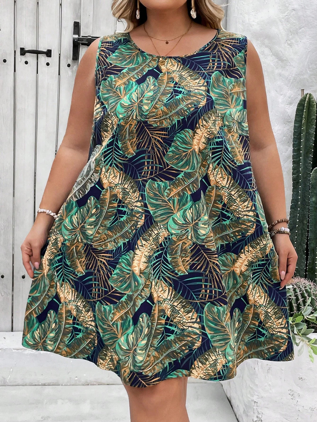 Vestido de verano bohemio con estampado tropical, talla cómoda, para vacaciones en la playa, vestido de playa, outfit boho, ropa curvy para mujer, esenciales de playa, vestido para graduación, té de fiesta