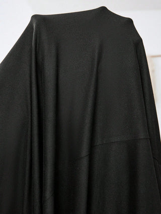Vestido de color sólido para mujer con dobladillo desflecado de talla grande