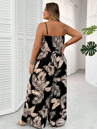 Mono sin mangas con estampado tropical oversize, estilo casual