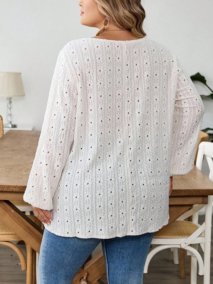 Camisa bohemia bordada con flores, tallas cómodas, para el otoño