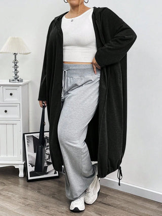 Chaqueta con capucha y bolsillos con cierre de cremallera, talla cómoda, adecuada para otoño/invierno