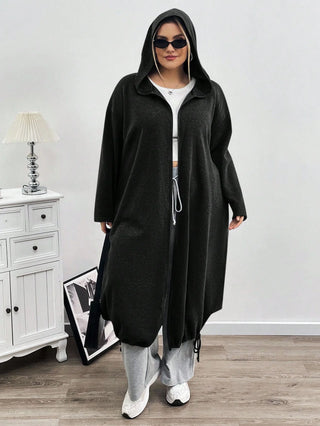 Chaqueta con capucha y bolsillos con cierre de cremallera, talla cómoda, adecuada para otoño/invierno