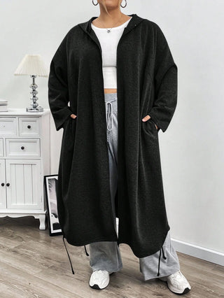 Chaqueta con capucha y bolsillos con cierre de cremallera, talla cómoda, adecuada para otoño/invierno