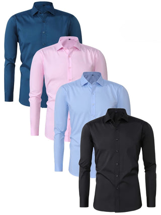 Elvoria | Camisa elegante de manga larga con botones