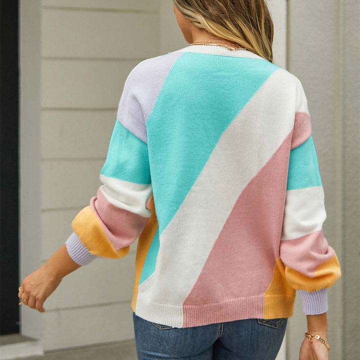 Sudadera Descontracturada A Rayas De Color