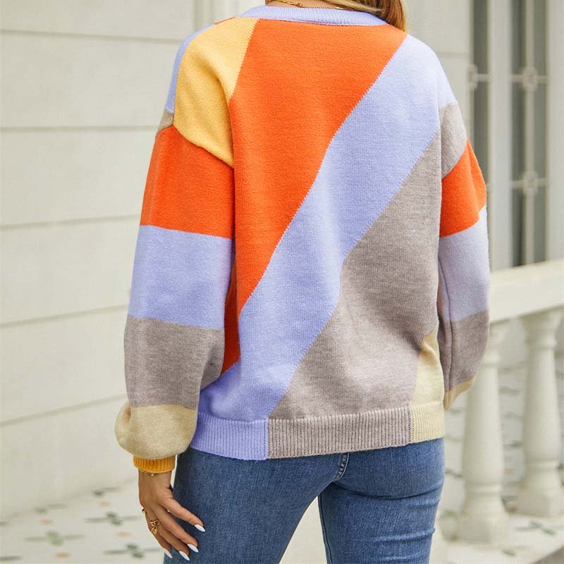 Sudadera Descontracturada A Rayas De Color