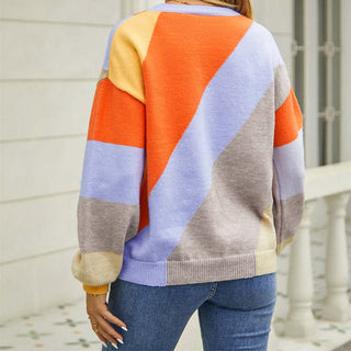 Sudadera Descontracturada A Rayas De Color