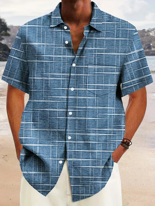 Elvoria | Camisa elegante de rayas y cuadros