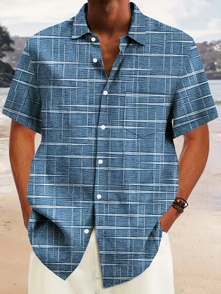 Elvoria | Camisa elegante de rayas y cuadros