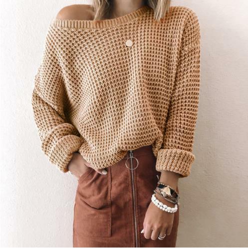 Pull Elegante De Color Sólido