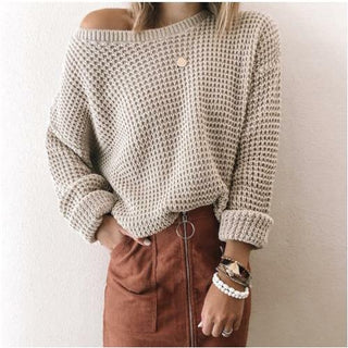 Pull Elegante De Color Sólido