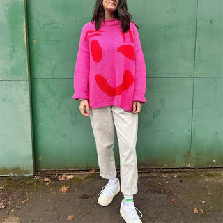 Suéter de Tricot Desenfadado Smiley