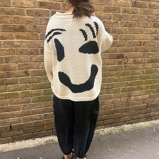 Suéter de Tricot Desenfadado Smiley