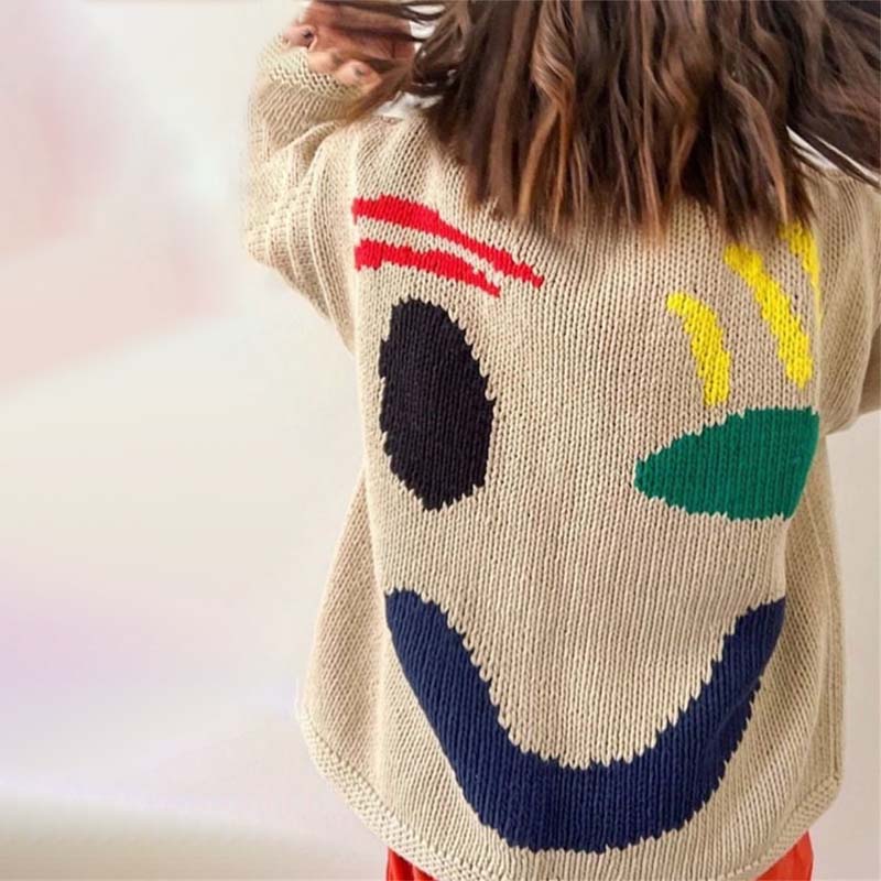 Suéter de Tricot Desenfadado Smiley