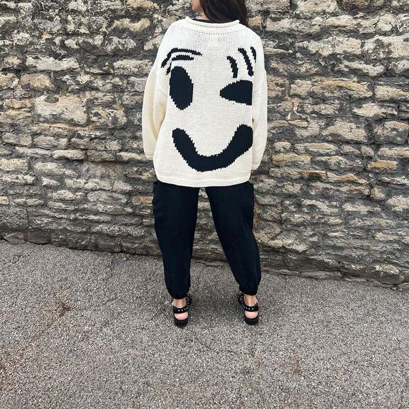 Suéter de Tricot Desenfadado Smiley